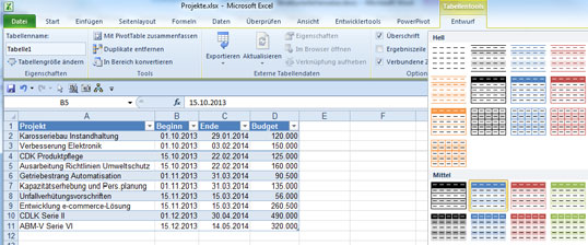 Das Excel-Werkzeug "Tabelle" im Praxiseinsatz Teil 1: Mit strukturierten Verweisen die 