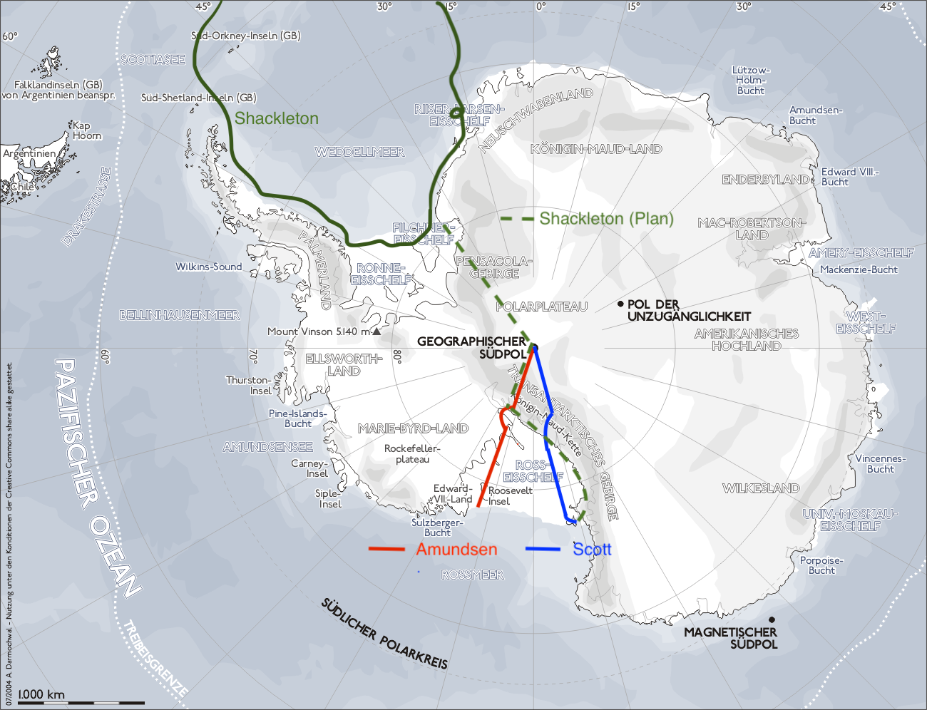 Die Antarktis-Expeditionen von Amundsen, Scott und Shackleton im Überblick