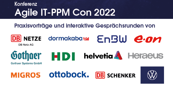 Vortragende der IT PPM Con kommen von folgende Unternehmen