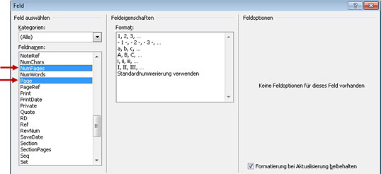 In Word Seitenzahlen Flexibel Einfugen