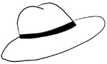 Weißer Hut