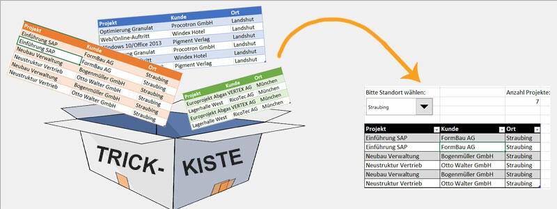 Microsoft Excel – Matrizen spiegeln mit WAHL()