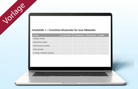 Vorlage Infrastruktur Checkliste Und Einarbeitungsplan Fur Neue Mitarbeiter