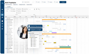 Multiprojektpläne (mit verschiedenen Ansichten)