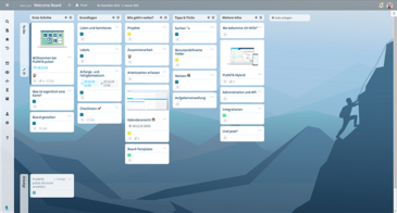 Kanban-Board im Collaboration-Tool